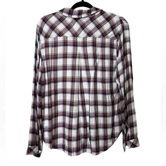 Anthropologie Cloth & Stone Eldorado Plaid Shirt Size M - Picture 4 of 8